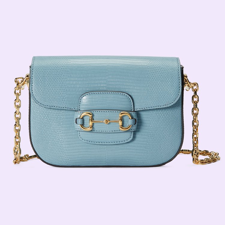 675801.LUZ0G.4514.001.065.0000.Light Gucci Horsebit 1955 lizard mini bag